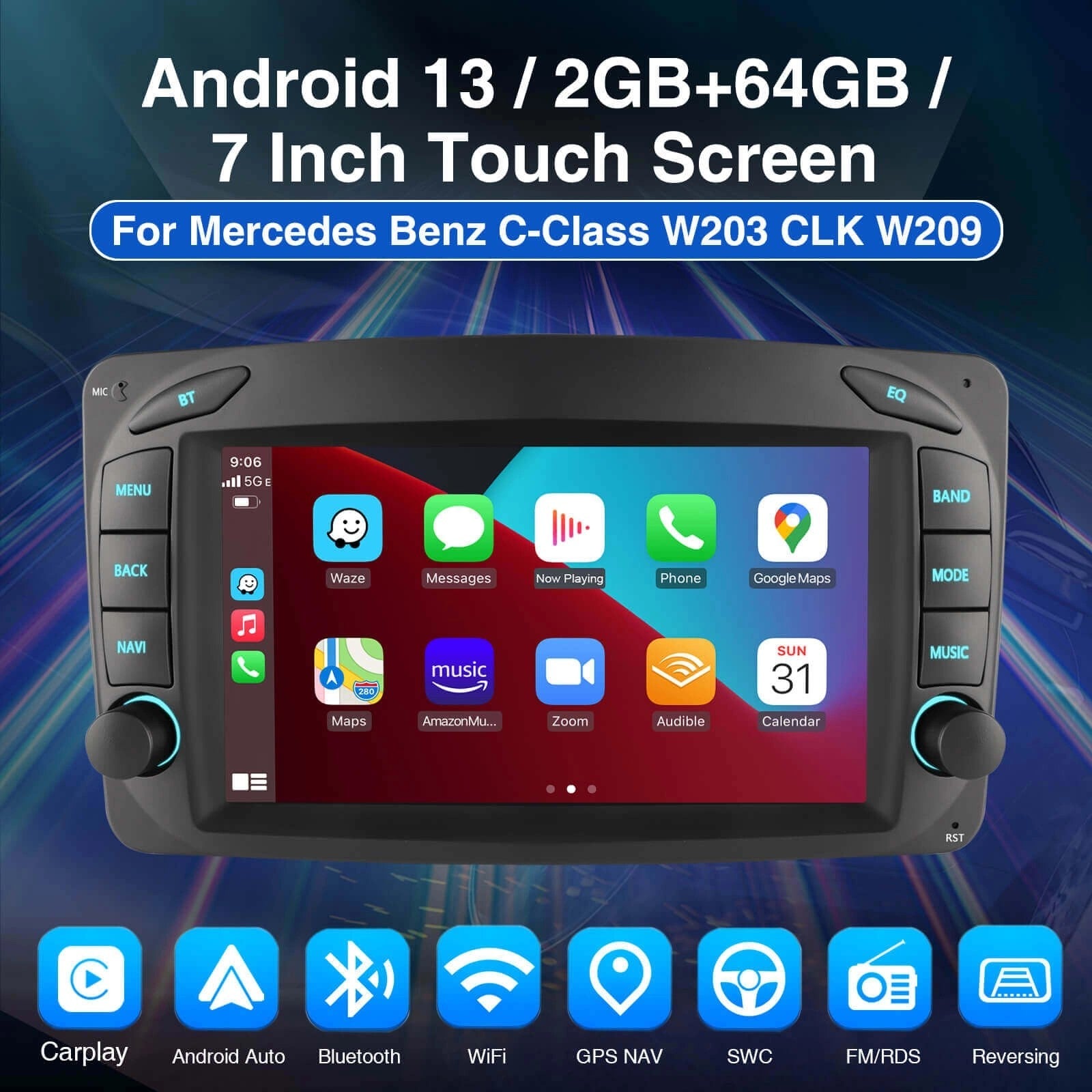ESSGOOAR7001|ApplicableToMercedes-BenzW2092002-2010CarHeadUnitAutoradioMitBluetoothGPSNavigationMP5AndVideoStereo
