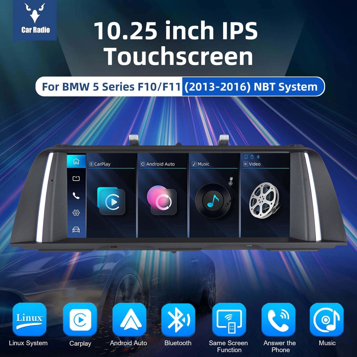 ESSGOOLZ0001|NBTSystem,10.25-inchIPSTouchscreen-ForBMW5SeriesF10/F11,Bluetooth5.2,AppleCarPlay&AndroidAuto