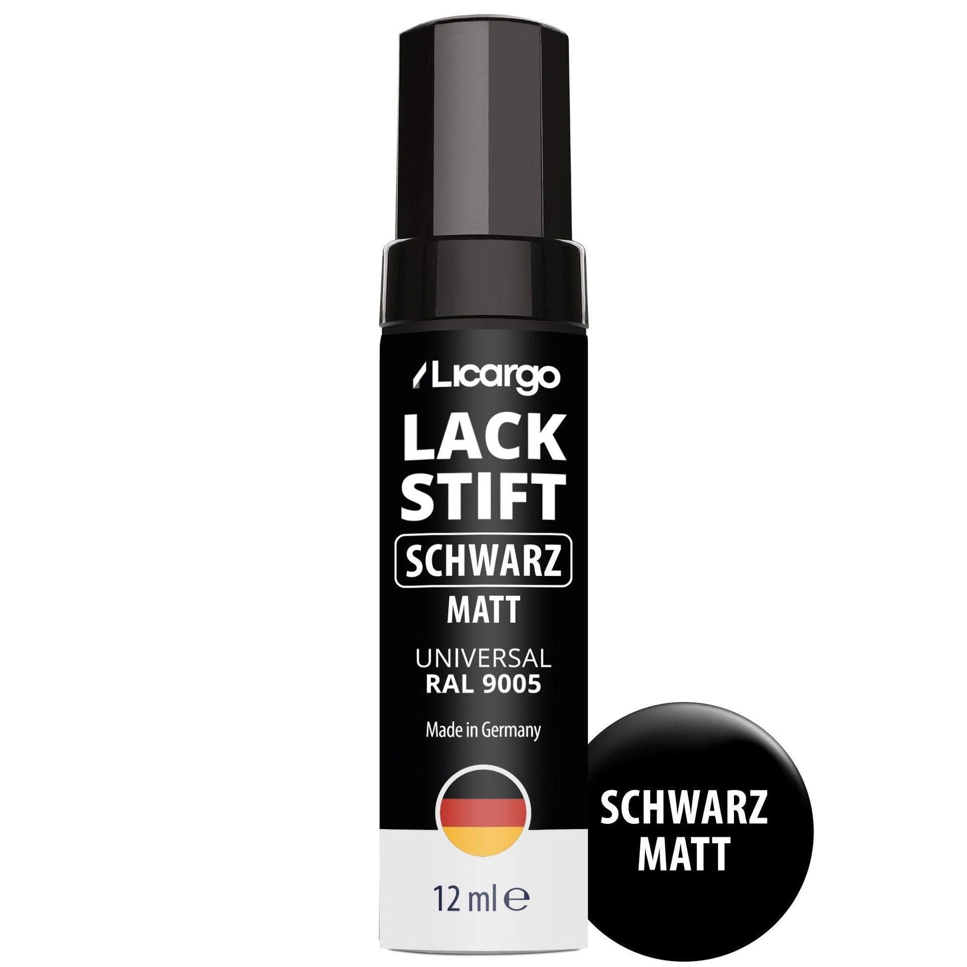 LackstiftSchwarzMatt-RAL9005,12ml