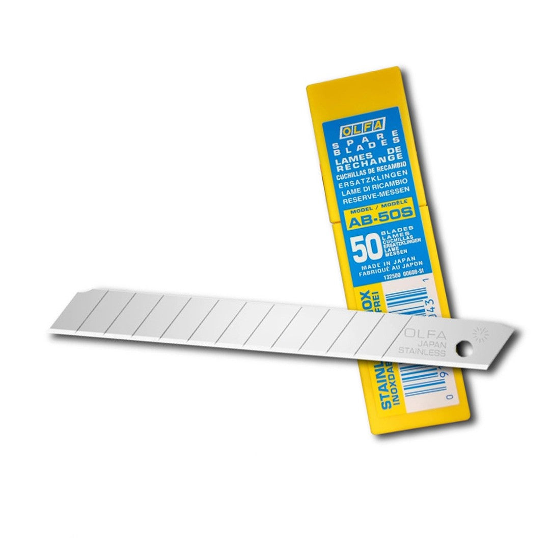 OlfaEdelstahlAbbrechklingen50erPack59°