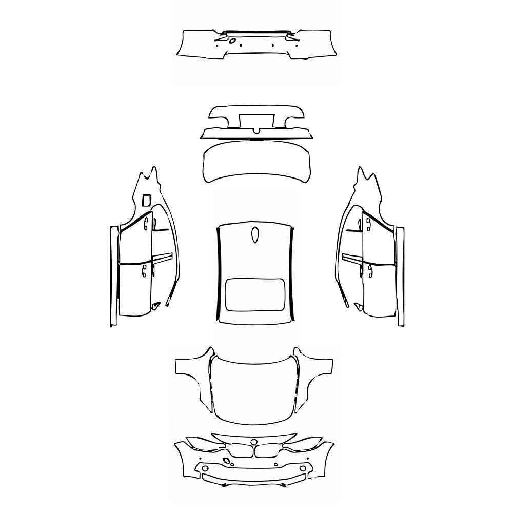PassgenaueLackschutzfolienPPFBMW3SeriesSedanBaseStandardWheelbase2017