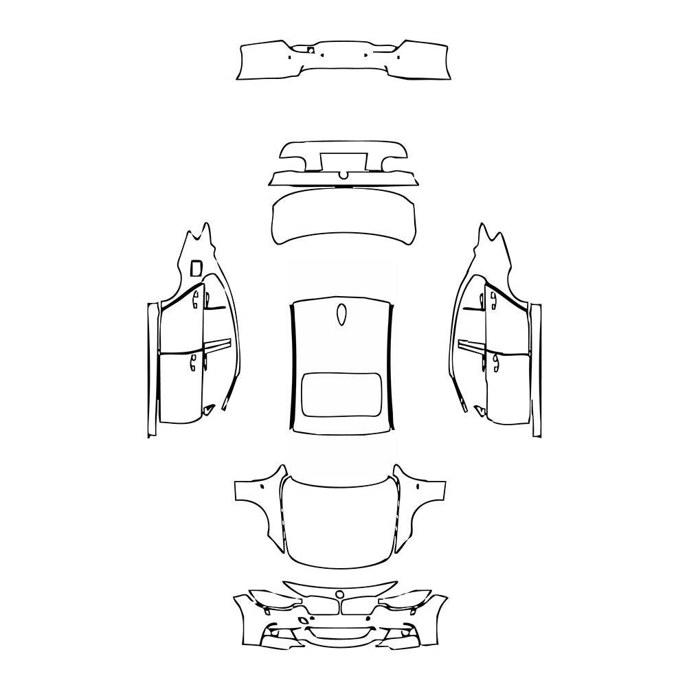 PassgenaueLackschutzfolienPPFBMW3SeriesSedanMSportStandardWheelbase2016