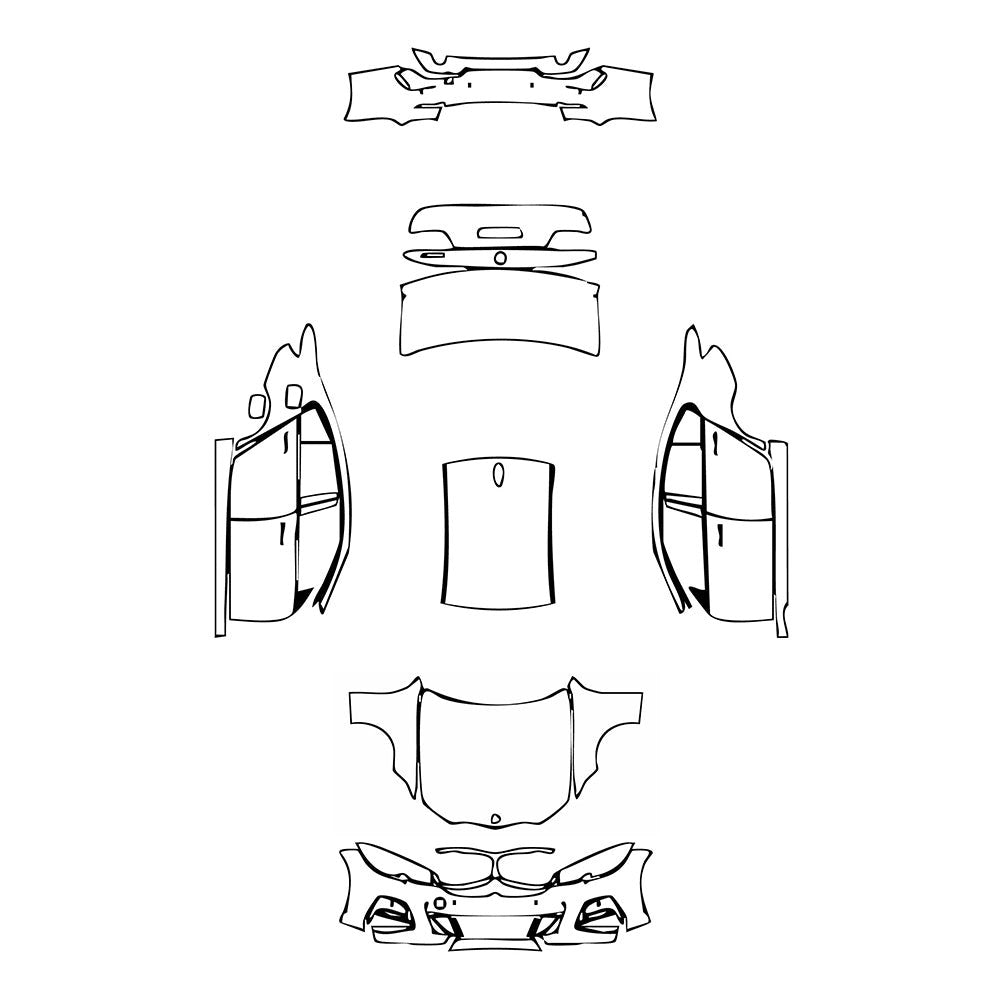 PassgenaueLackschutzfolienPPFBMW3SeriesSedanMSportStandardWheelbase2021