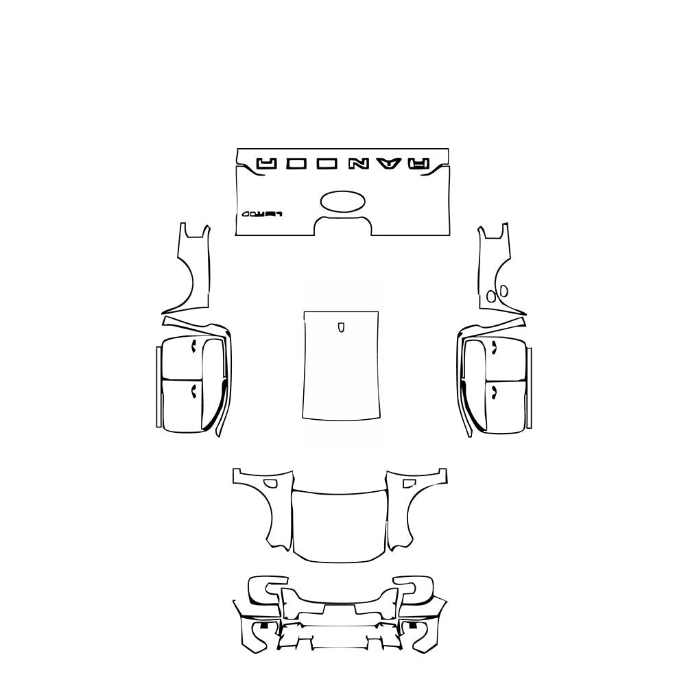 PassgenaueLackschutzfolienPPFFordRanger(BR)Limited2024