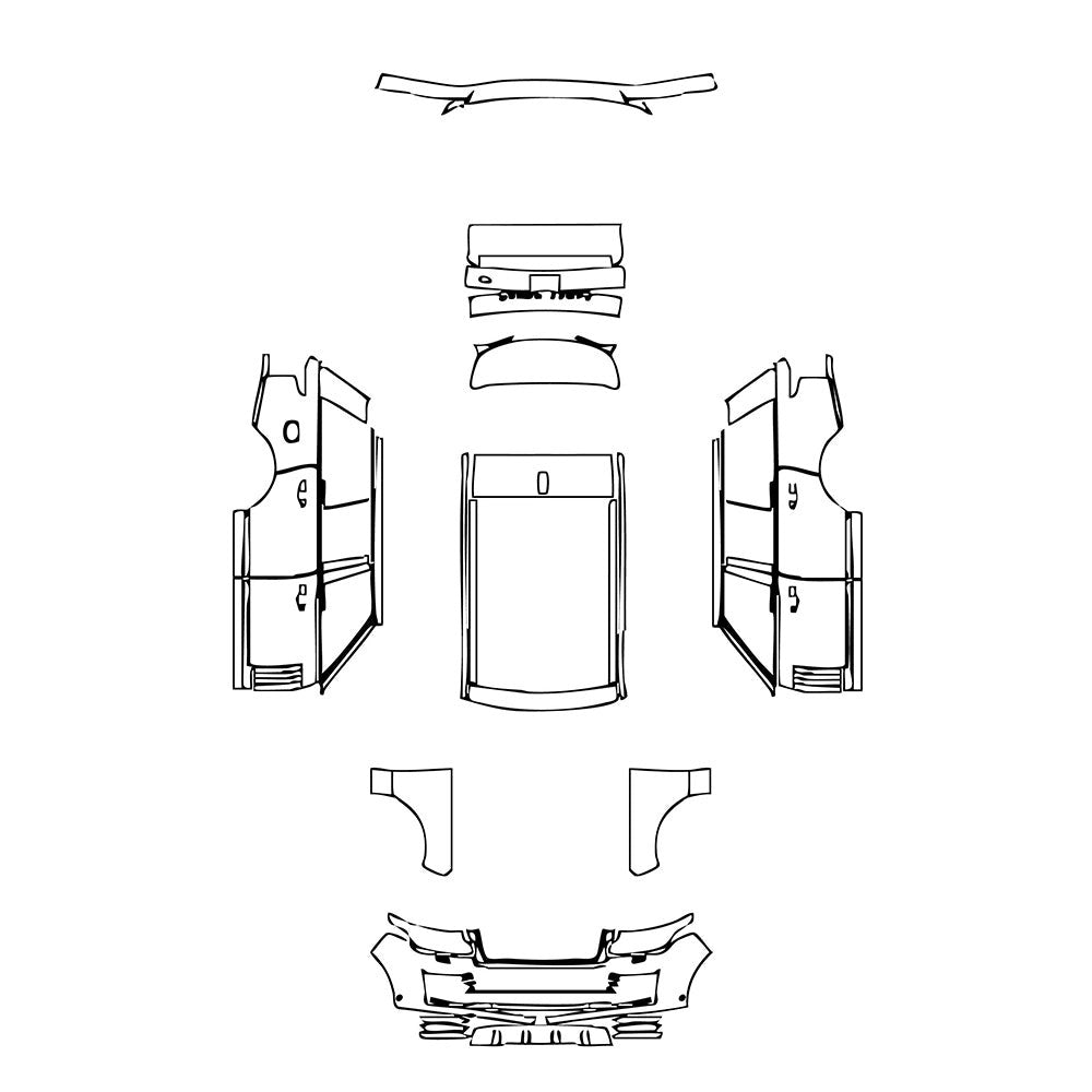 PassgenaueLackschutzfolienPPFLandRoverRangeRoverStandardWheelbaseBase2019