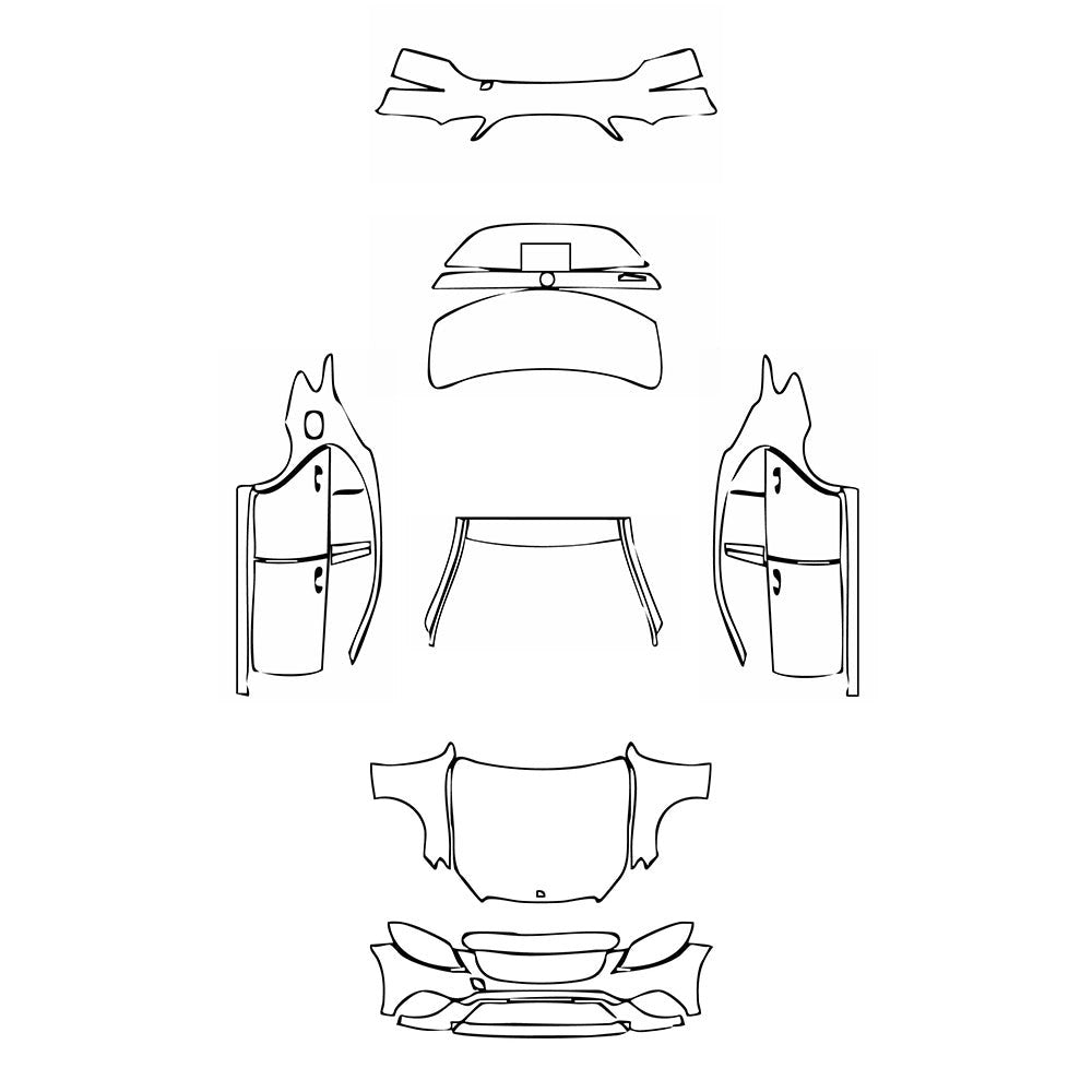 PassgenaueLackschutzfolienPPFMercedes-BenzCClassSedanBaseStandardWheelbase2021