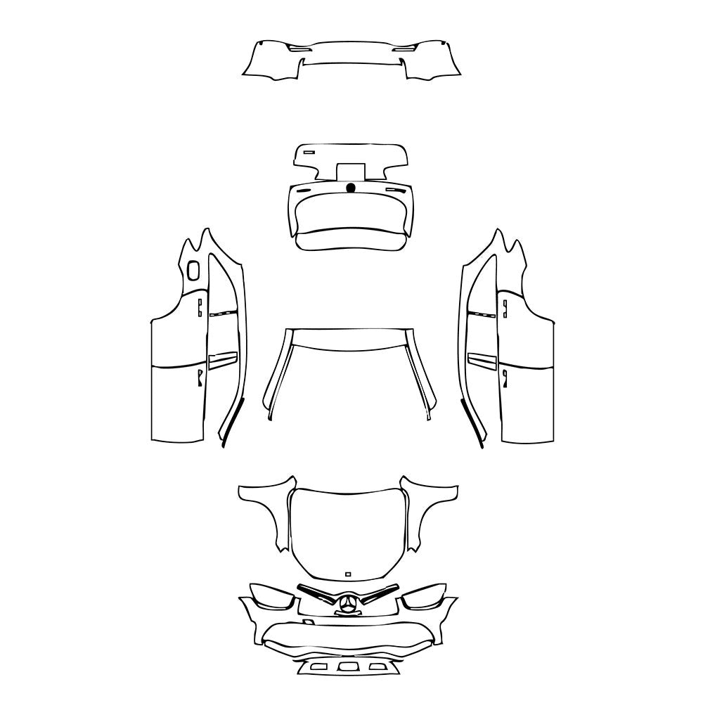 PassgenaueLackschutzfolienPPFMercedes-BenzGLCSUVStandardWheelbase(GLC)AMGLine2021