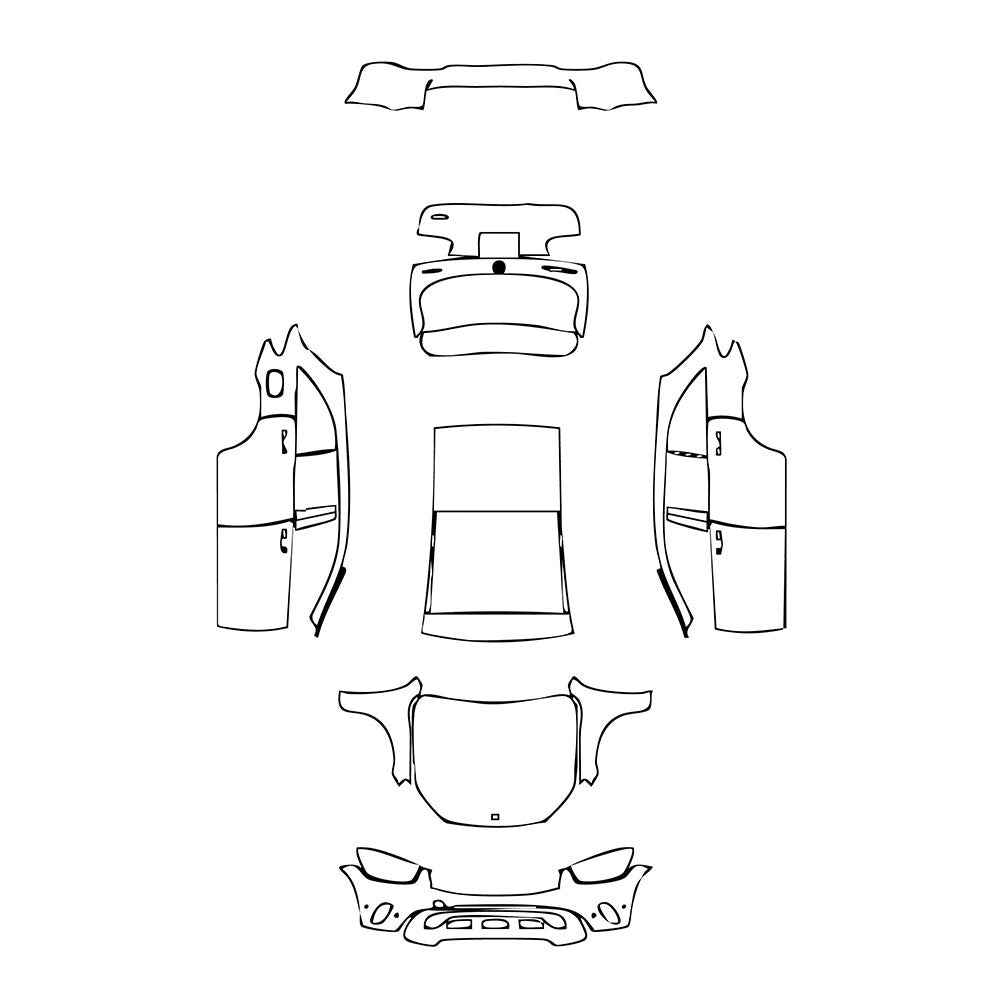PassgenaueLackschutzfolienPPFMercedes-BenzGLCSUVExtendedWheelbase(GLCL)Base2021
