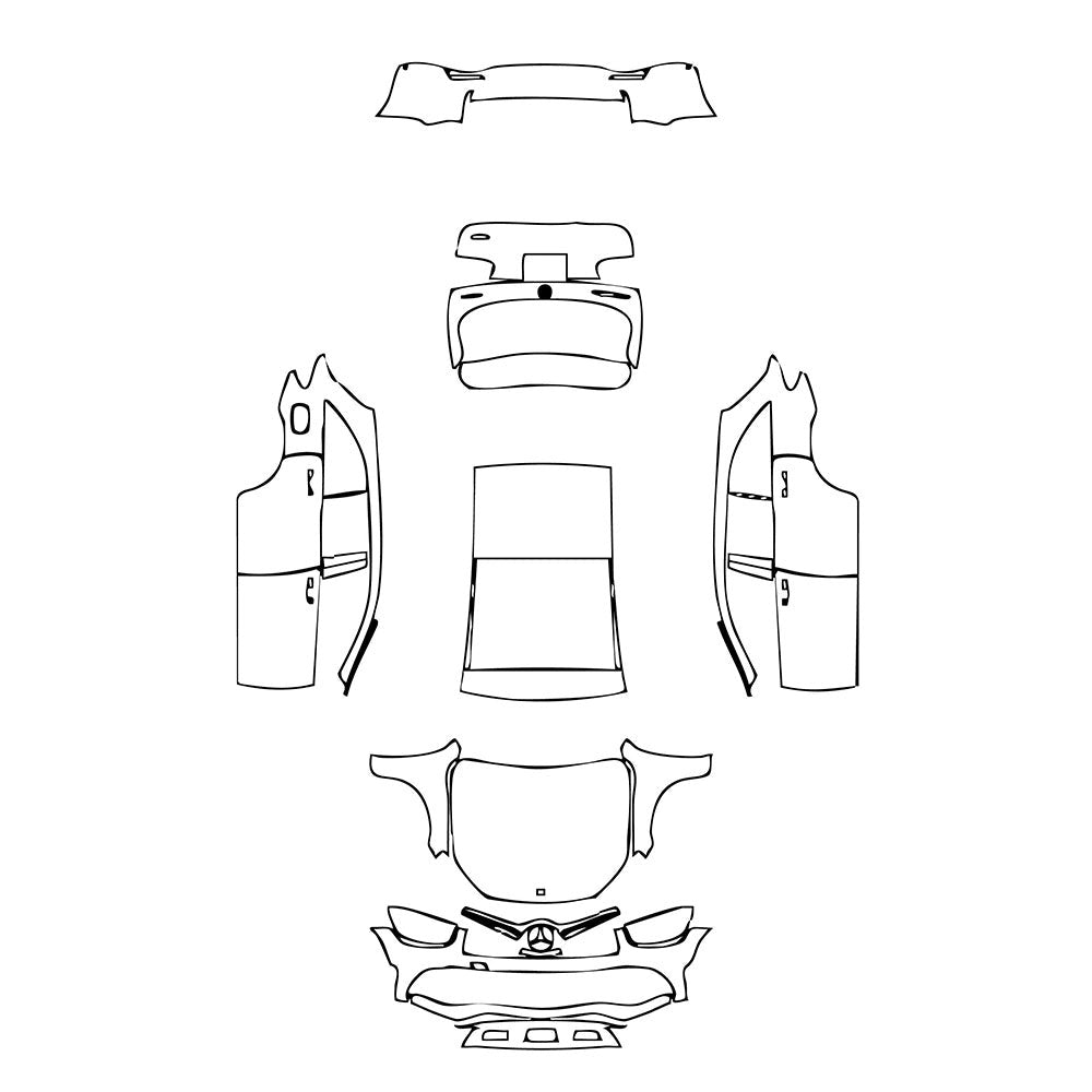 PassgenaueLackschutzfolienPPFMercedes-BenzGLCSUVExtendedWheelbase(GLCL)AMGLine2020