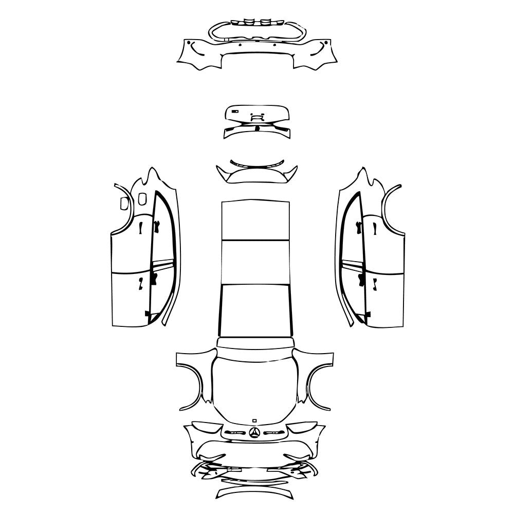 PassgenaueLackschutzfolienPPFMercedes-BenzGLCSUVExtendedWheelbase(GLCL)AMGLine2024