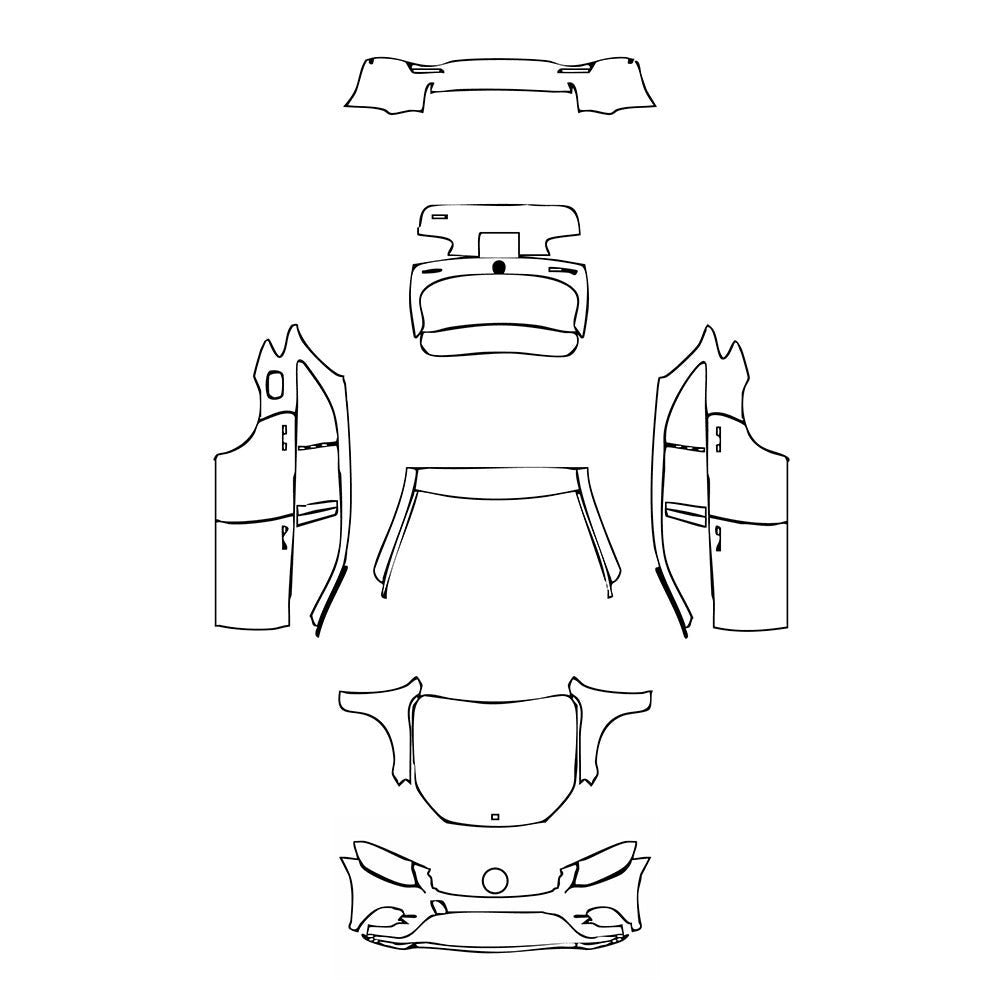 PassgenaueLackschutzfolienPPFMercedes-BenzGLCSUVStandardWheelbase(GLC)AMGLine2017