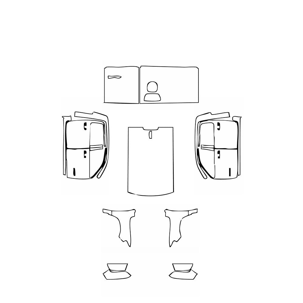 PassgenaueLackschutzfolienPPFRAMTrucks1500CrewCabTradesmanHFE2021