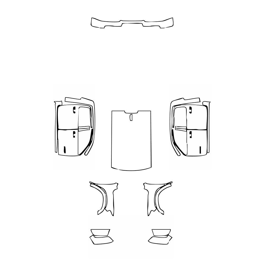 PassgenaueLackschutzfolienPPFRAMTrucks1500CrewCabRebel2021