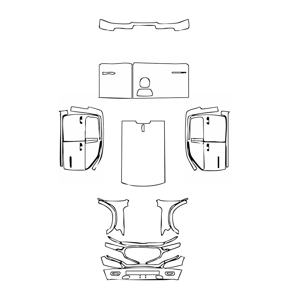 PassgenaueLackschutzfolienPPFRAMTrucks1500CrewCabLimitedLonghorn2021
