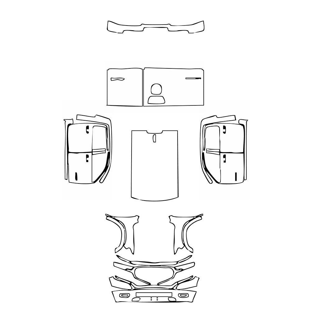 PassgenaueLackschutzfolienPPFRAMTrucks1500CrewCabLimited2021