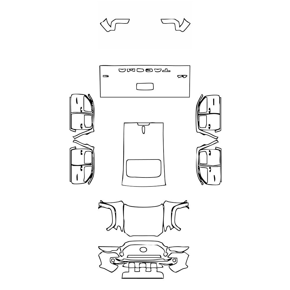 PassgenaueLackschutzfolienPPFToyotaTacomaDoubleCabSR2021