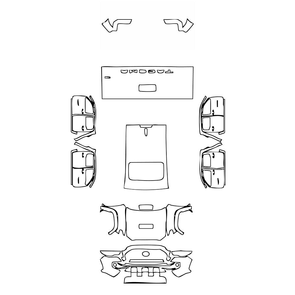 PassgenaueLackschutzfolienPPFToyotaTacomaDoubleCabTRDSport2021