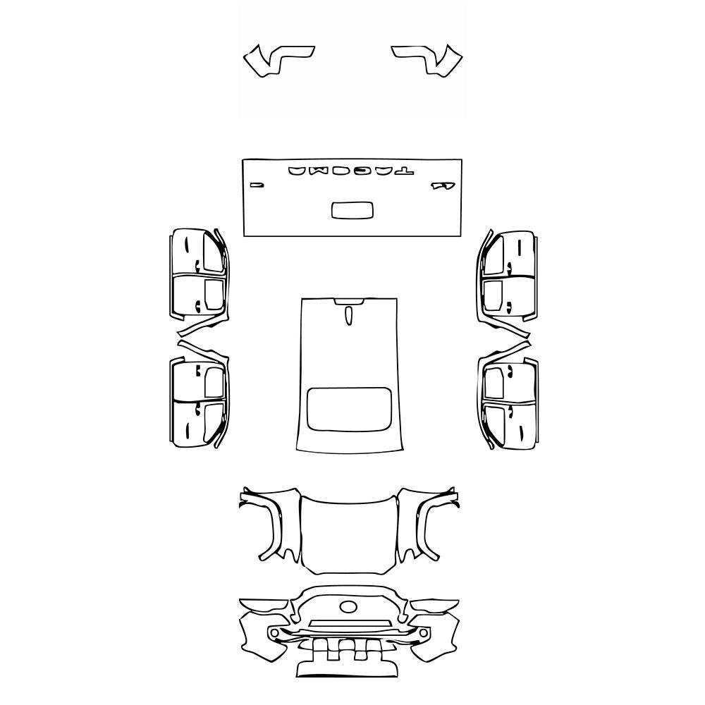 PassgenaueLackschutzfolienPPFToyotaTacomaDoubleCabLimited2018