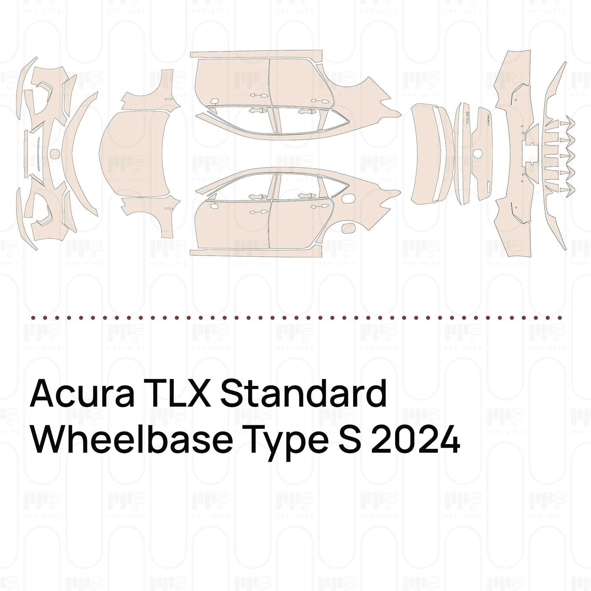Pre-CutPPFAcuraTLXStandardWheelbaseTypeS2024