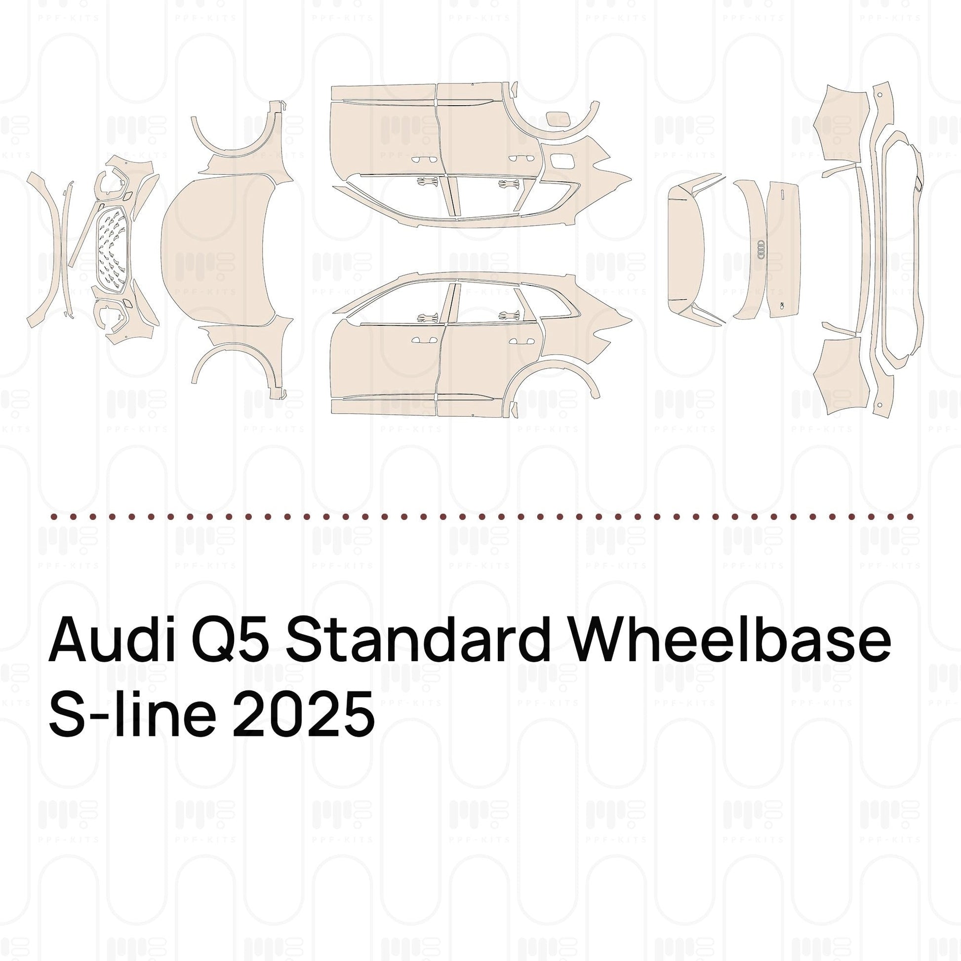 Pre-CutPPFAudiQ5StandardWheelbaseS-line2025