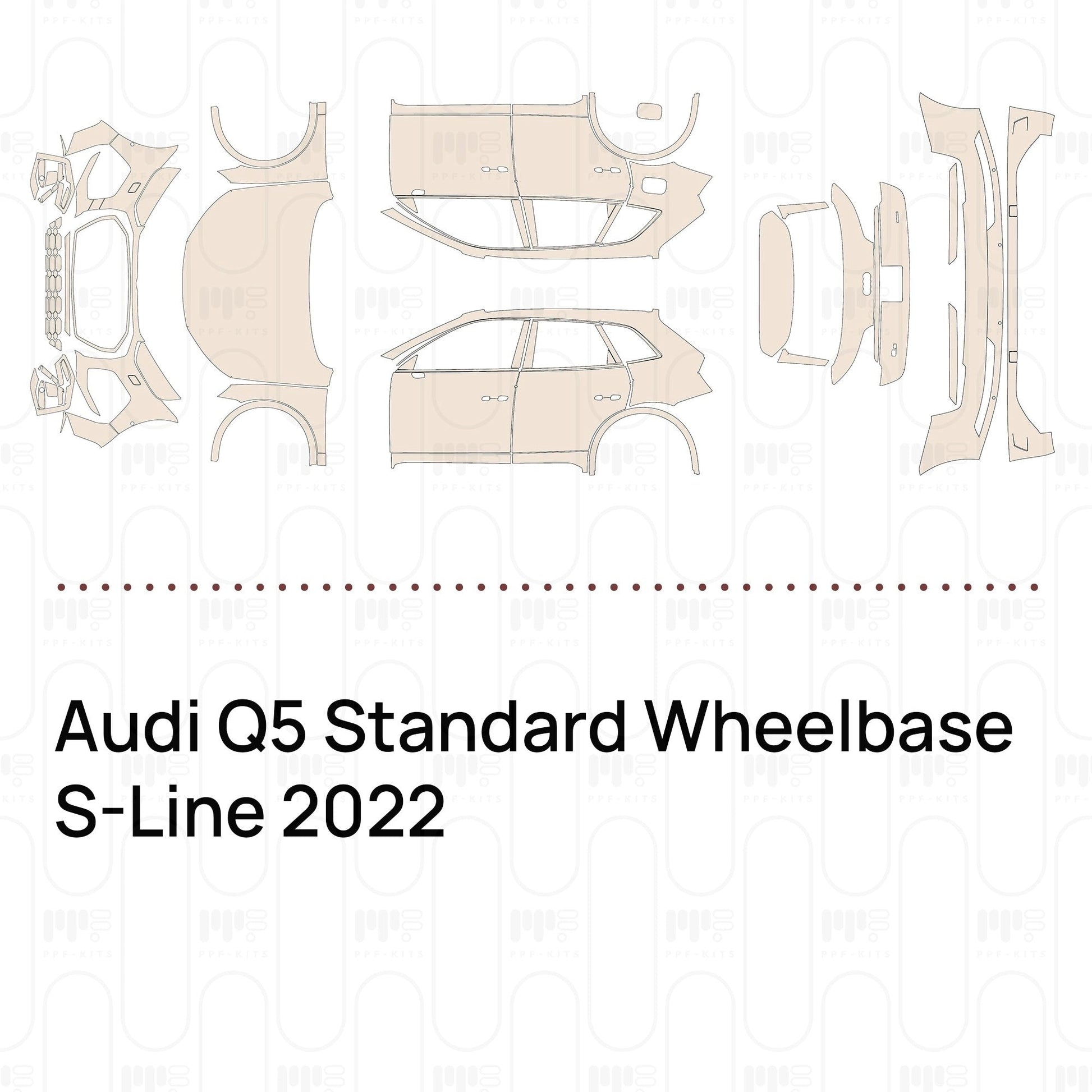 Pre-CutPPFAudiQ5StandardWheelbaseS-Line2022