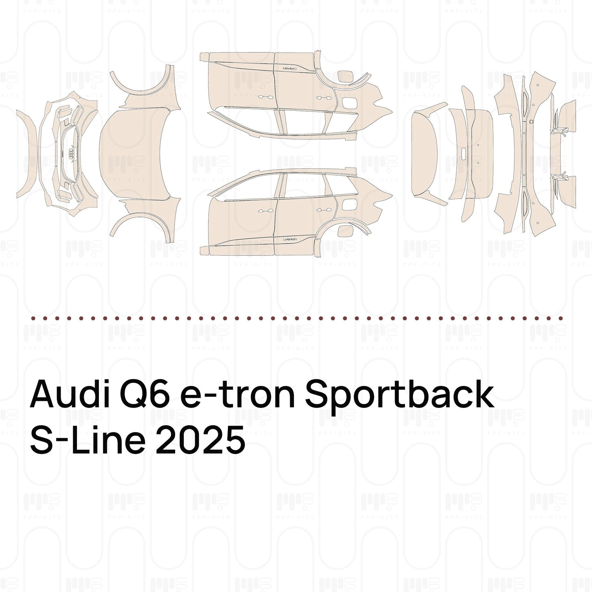 Pre-CutPPFAudiQ6e-tronSportbackS-Line2025