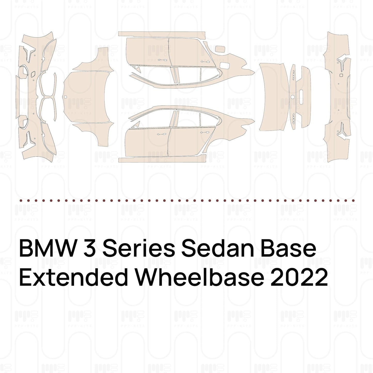 Pre-CutPPFBMW3SeriesSedanBaseExtendedWheelbase2022