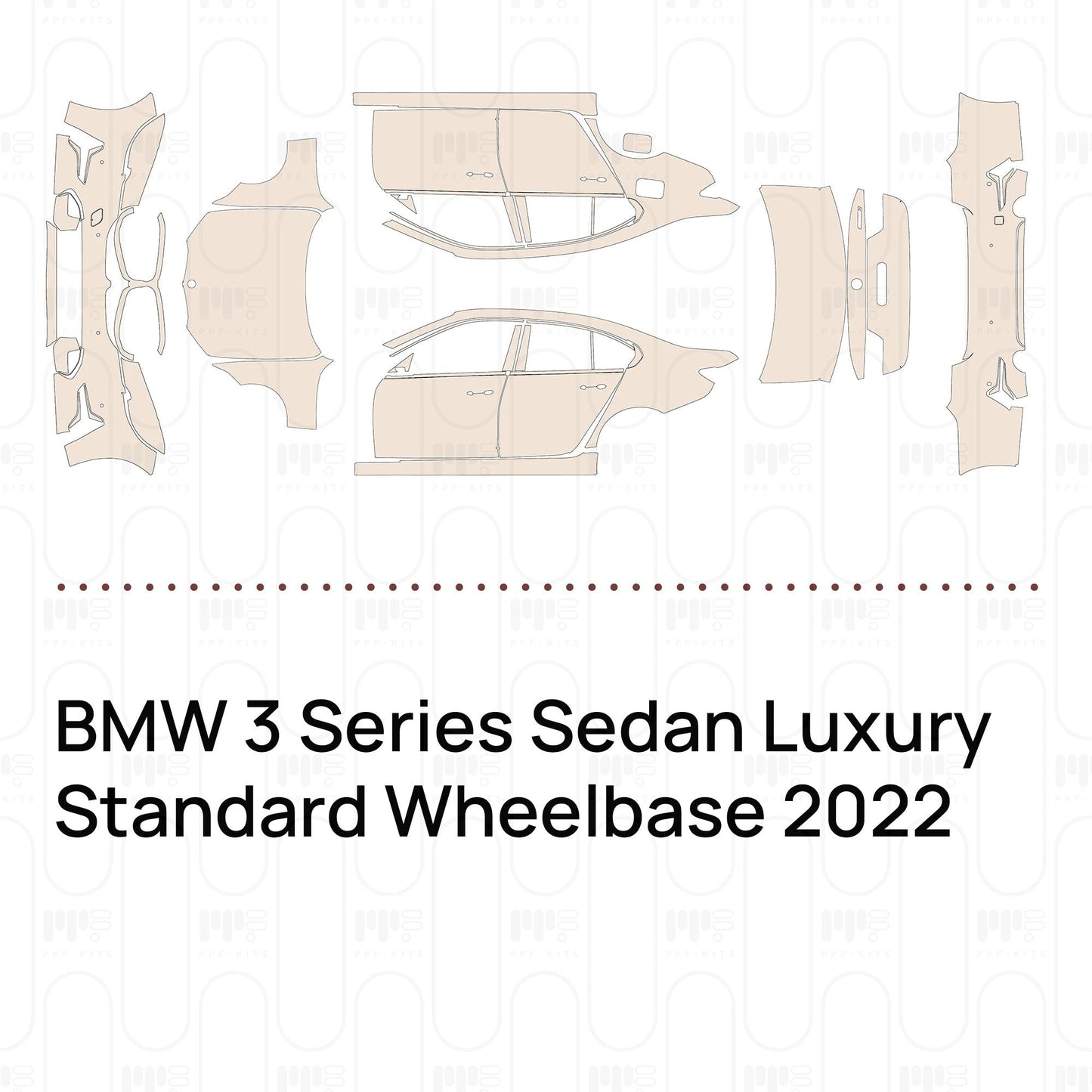 Pre-CutPPFBMW3SeriesSedanLuxuryStandardWheelbase2022