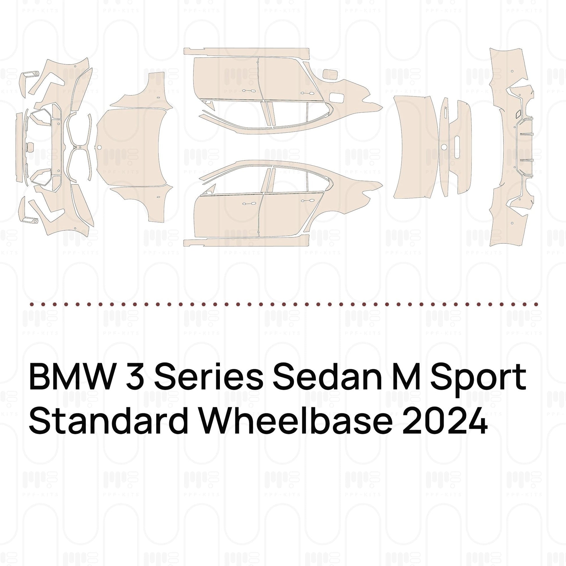 Pre-CutPPFBMW3SeriesSedanMSportStandardWheelbase2024