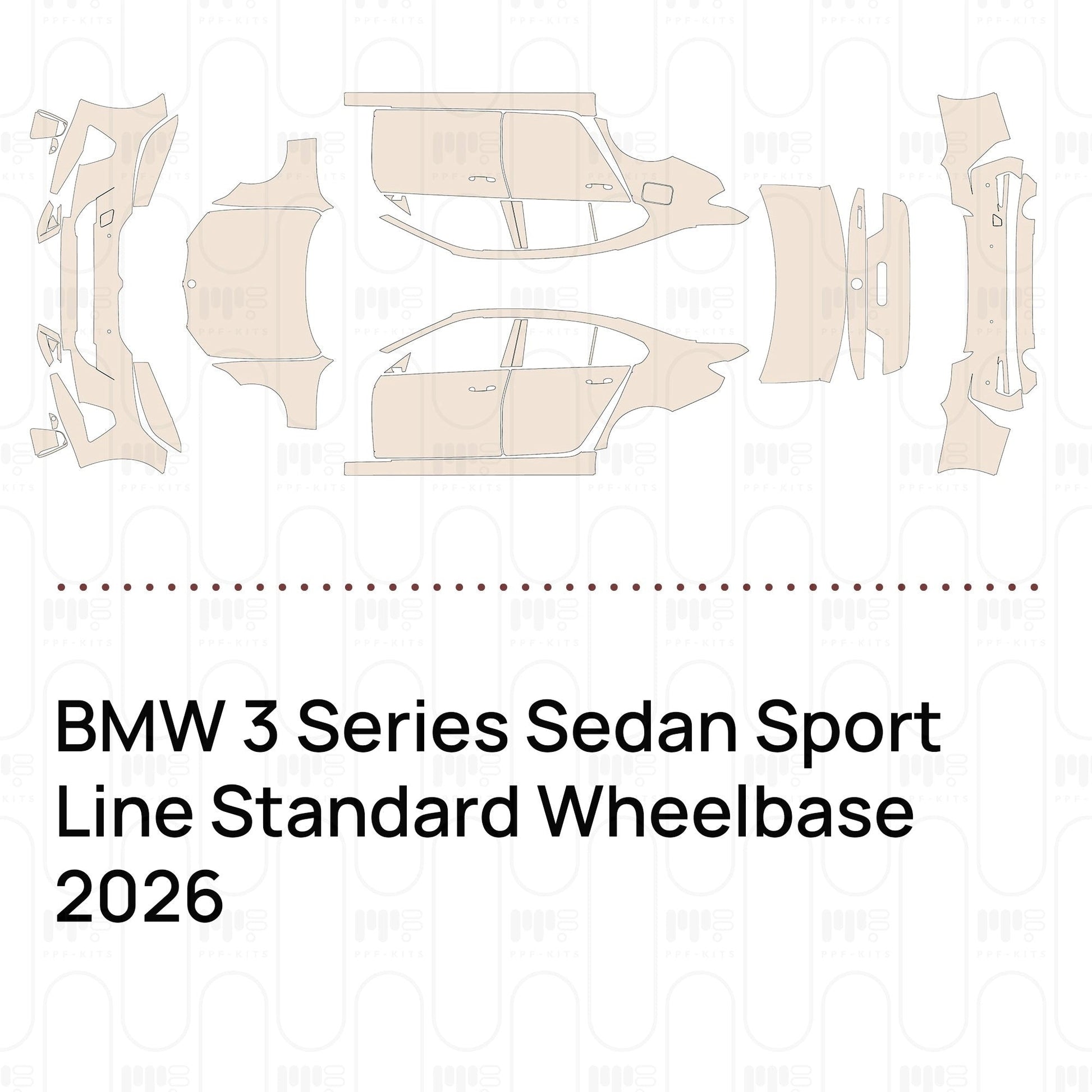 Pre-CutPPFBMW3SeriesSedanSportLineStandardWheelbase2026