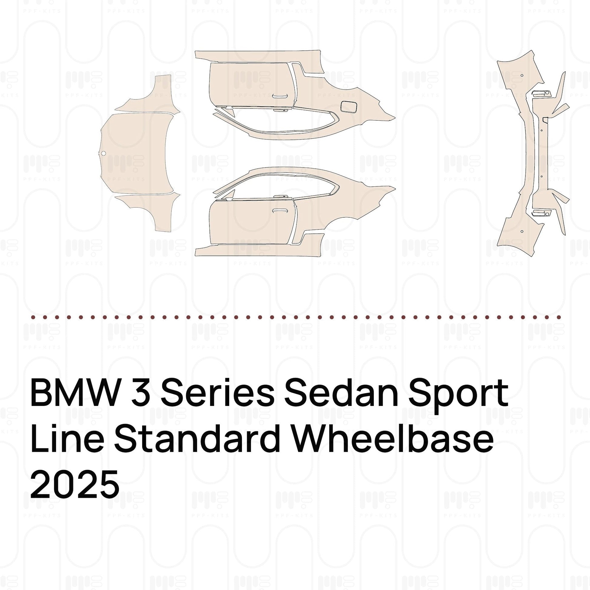 Pre-CutPPFBMW3SeriesSedanSportLineStandardWheelbase2025