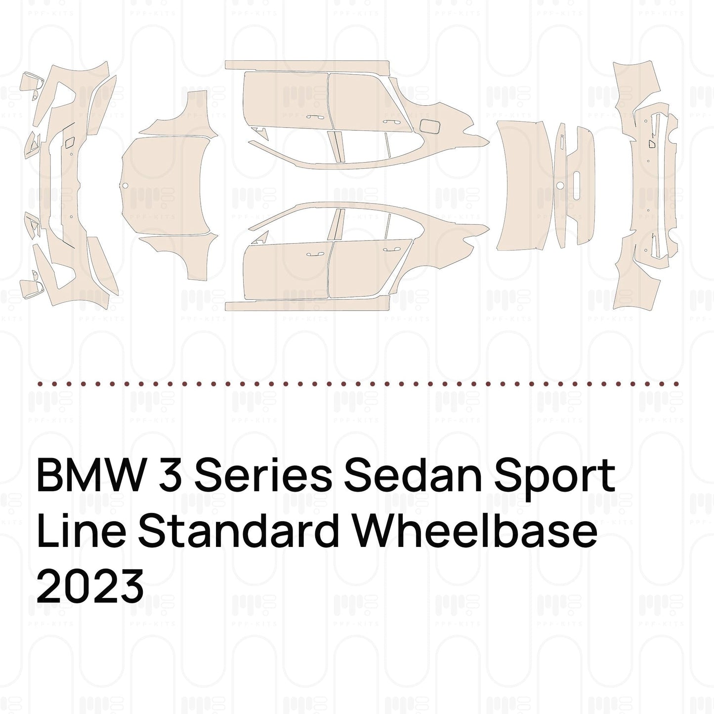 Pre-CutPPFBMW3SeriesSedanSportLineStandardWheelbase2023