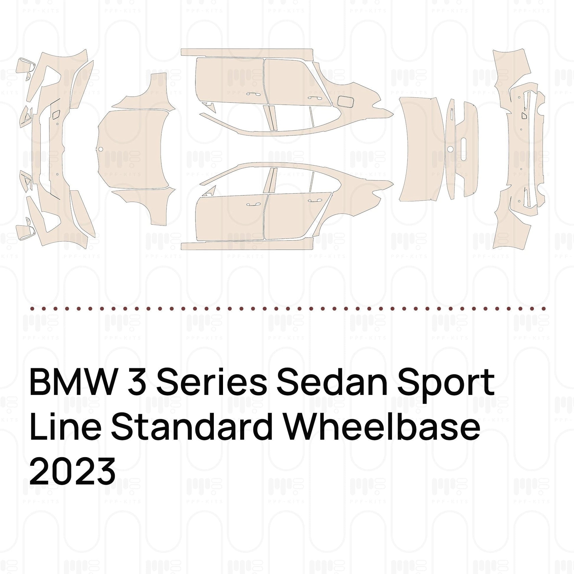 Pre-CutPPFBMW3SeriesSedanSportLineStandardWheelbase2023