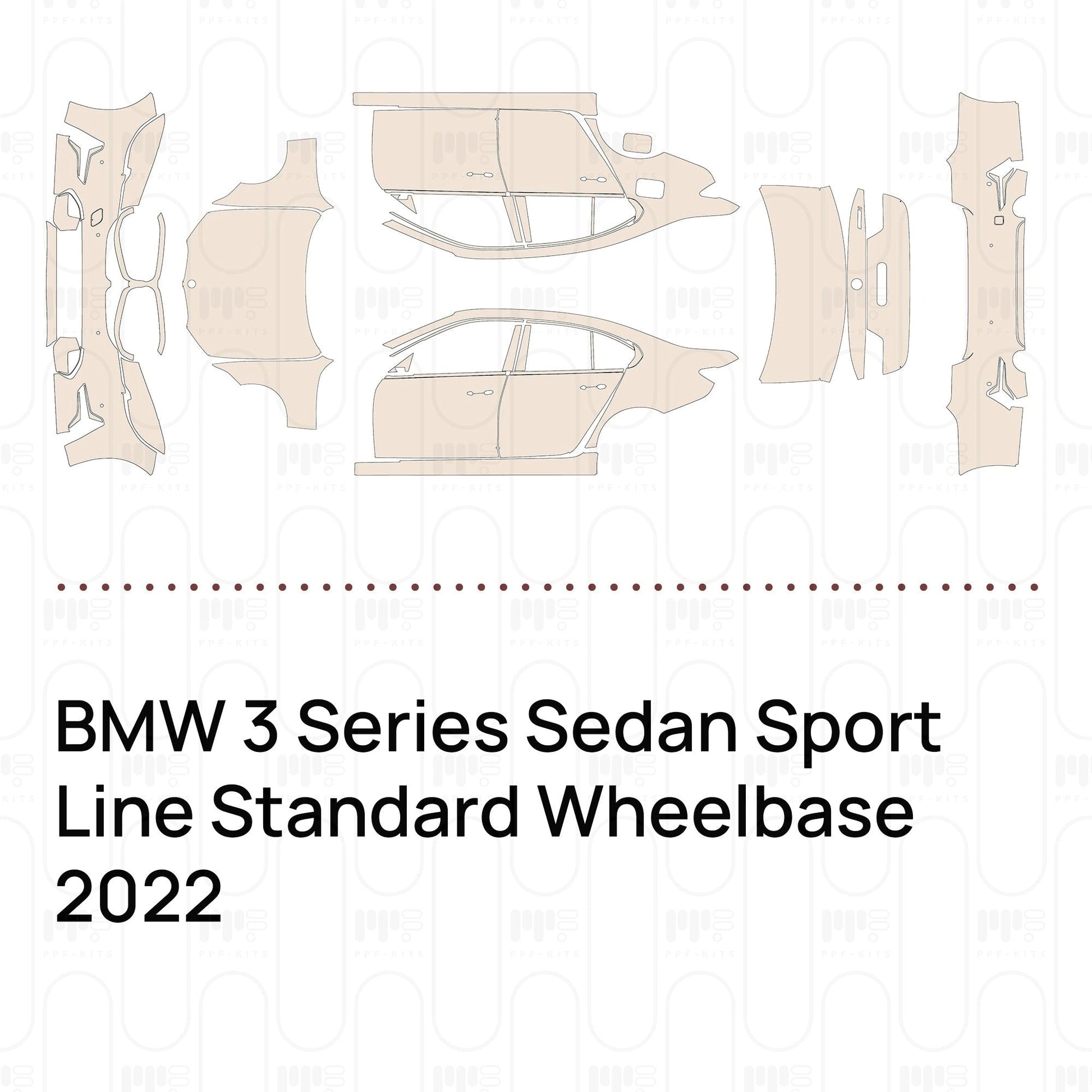 Pre-CutPPFBMW3SeriesSedanSportLineStandardWheelbase2022
