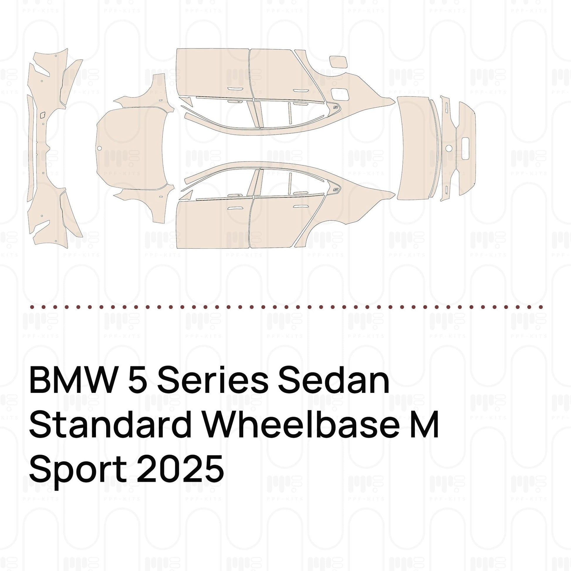 Pre-CutPPFBMW5SeriesSedanStandardWheelbaseMSport2025