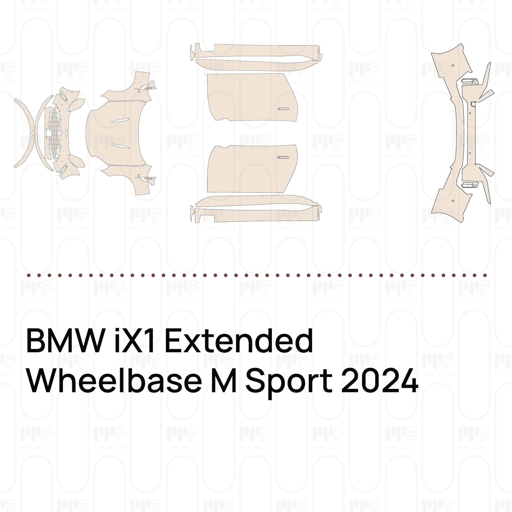 Pre-CutPPFBMWiX1ExtendedWheelbaseMSport2024