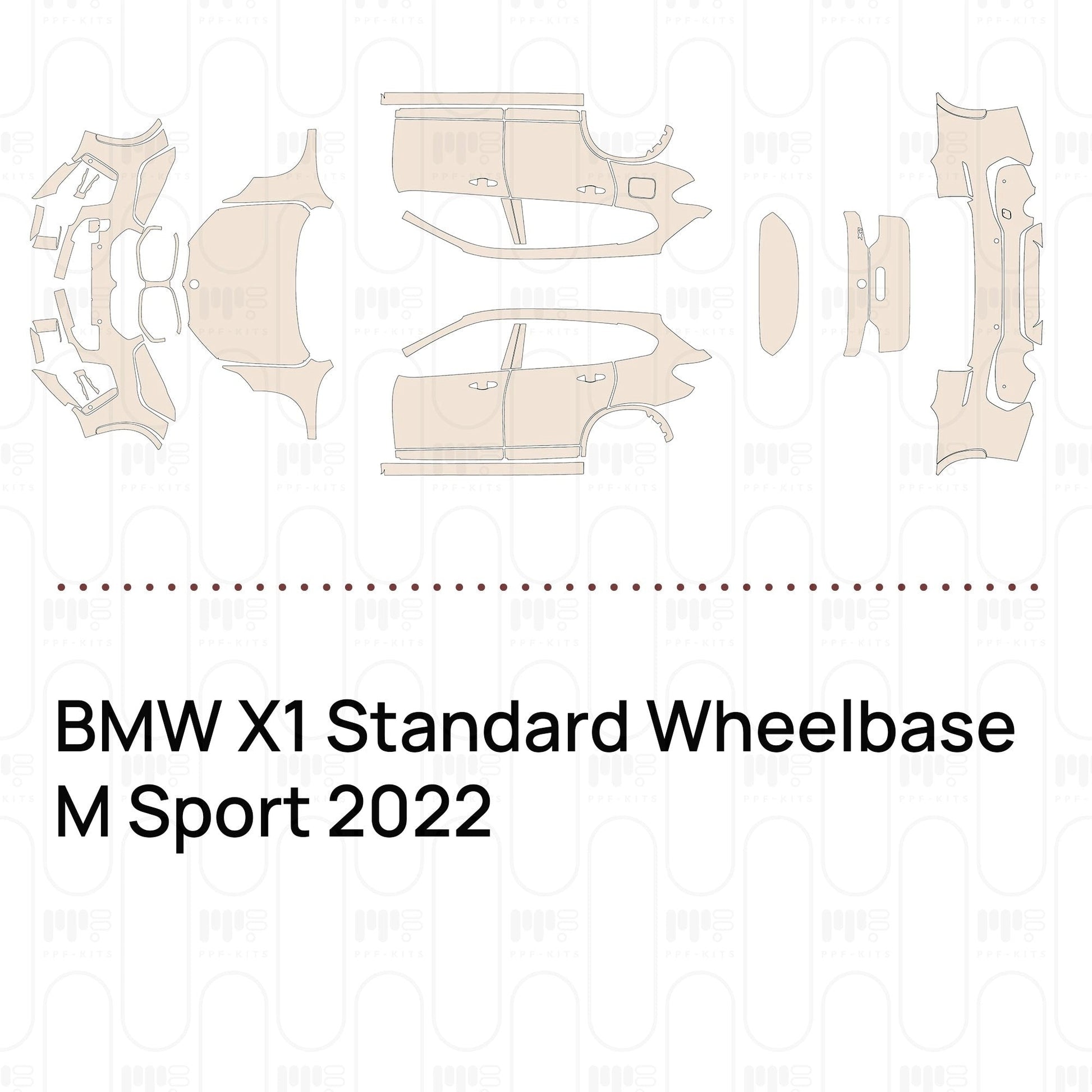 Pre-CutPPFBMWX1StandardWheelbaseMSport2022