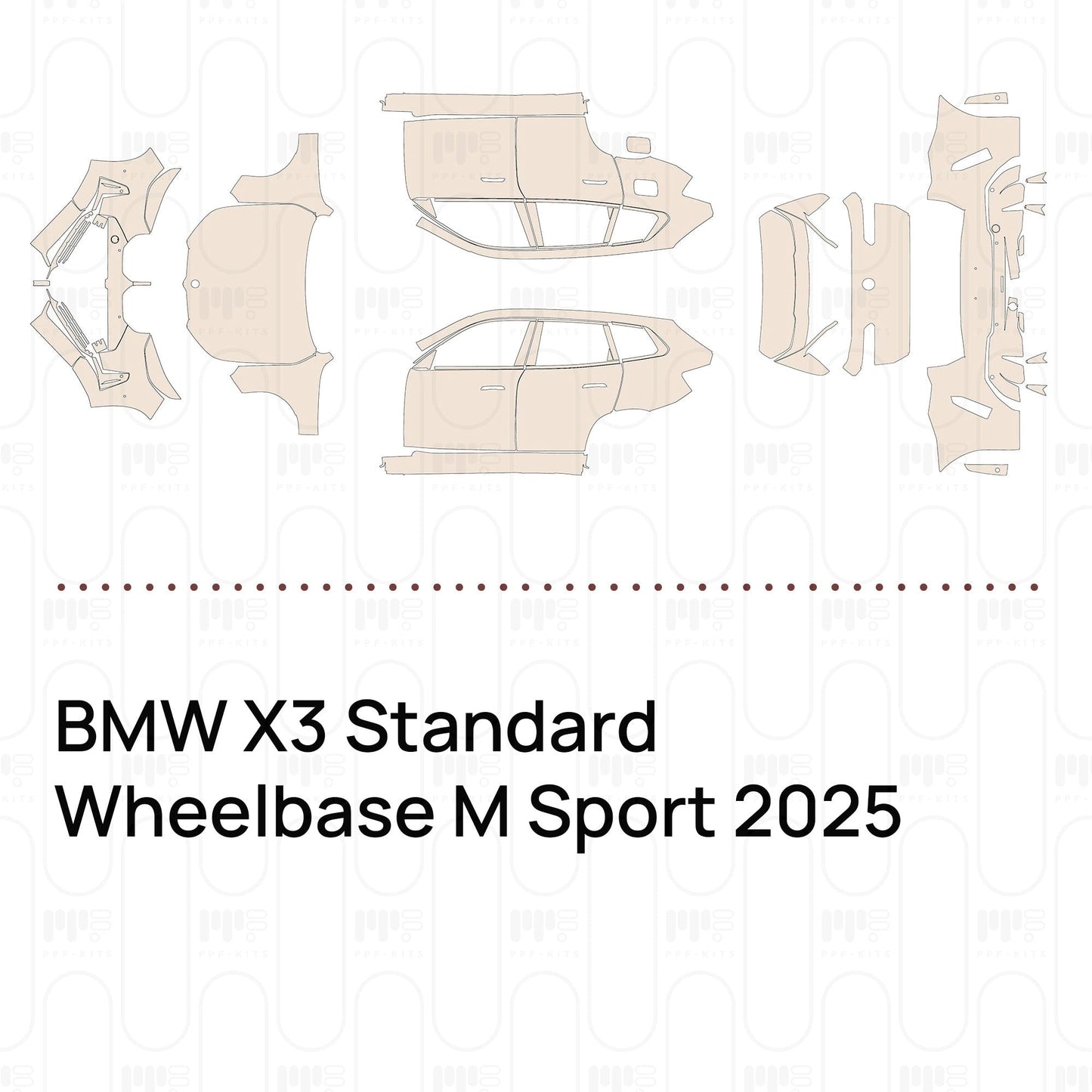Pre-CutPPFBMWX3StandardWheelbaseMSport2025