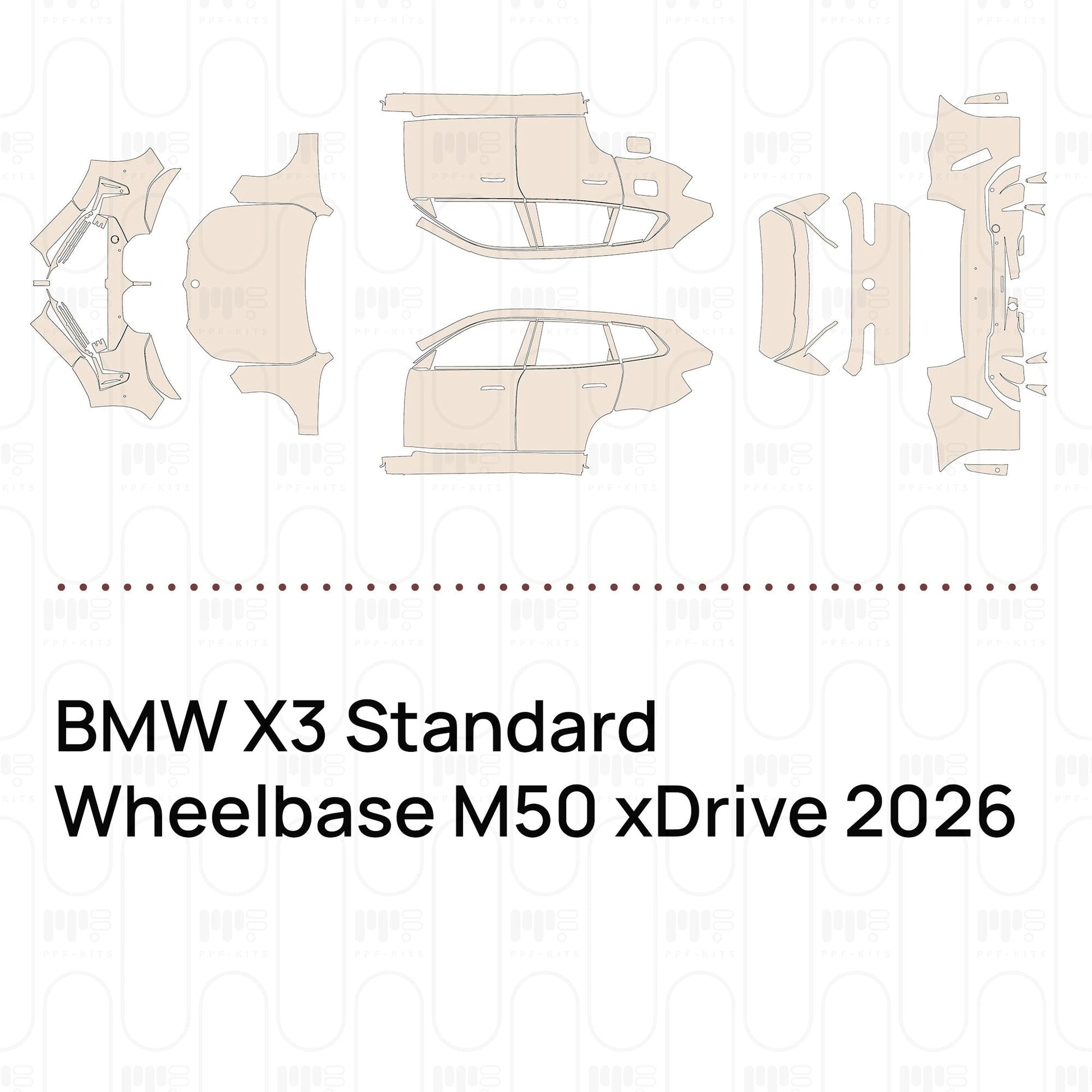 Pre-CutPPFBMWX3StandardWheelbaseM50xDrive2026