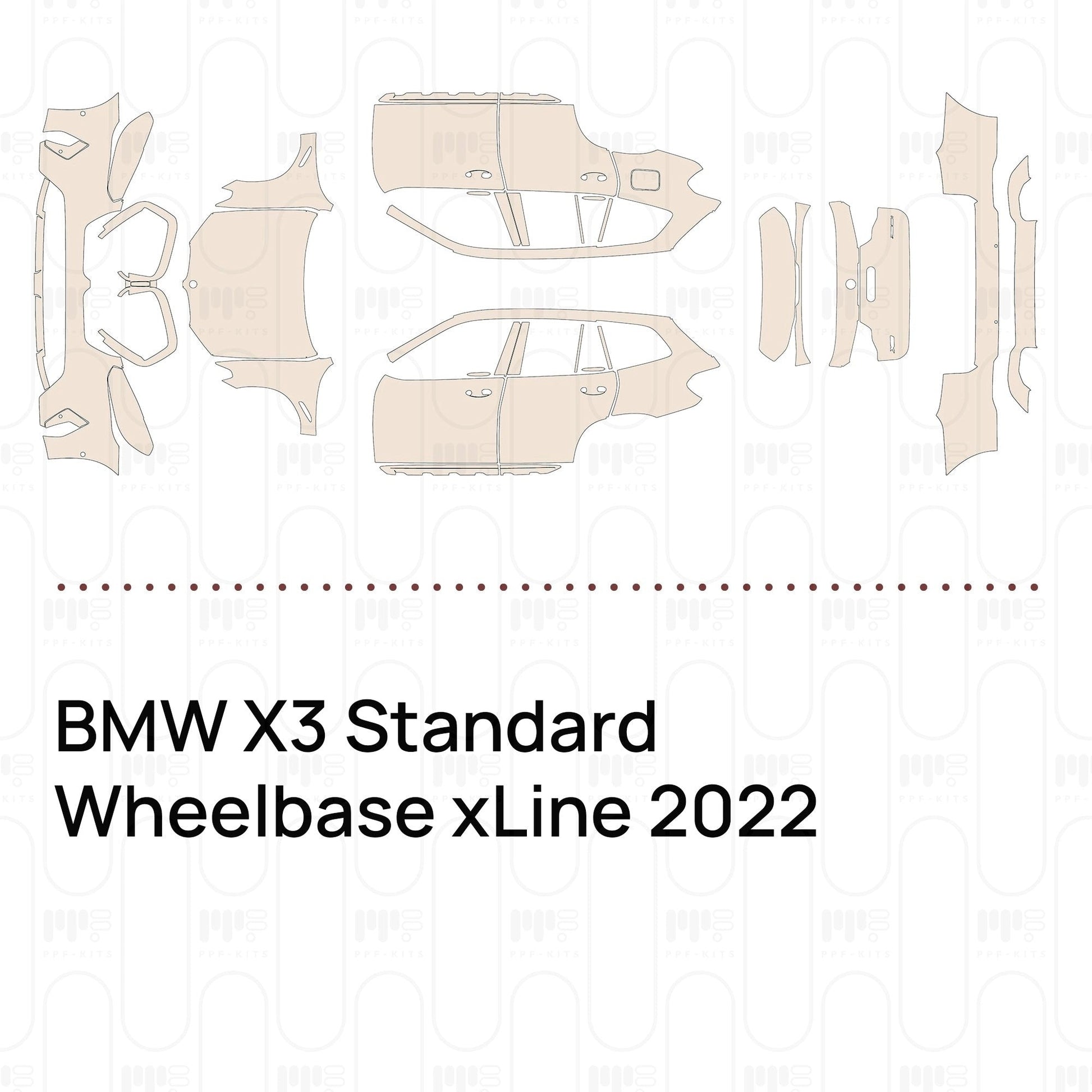 Pre-CutPPFBMWX3StandardWheelbasexLine2022