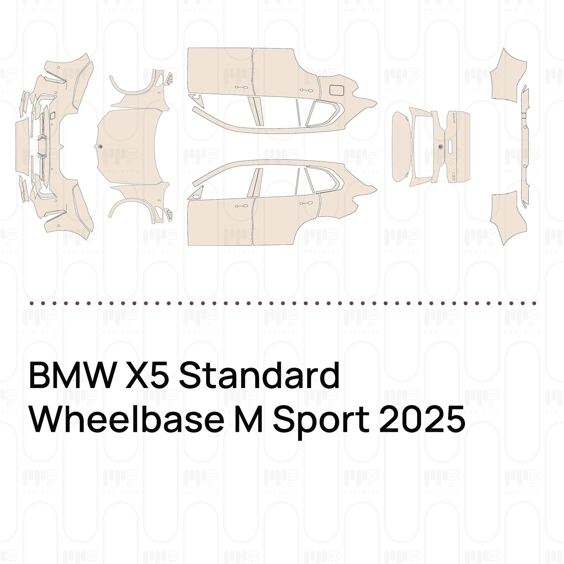 Pre-CutPPFBMWX5StandardWheelbaseMSport2025