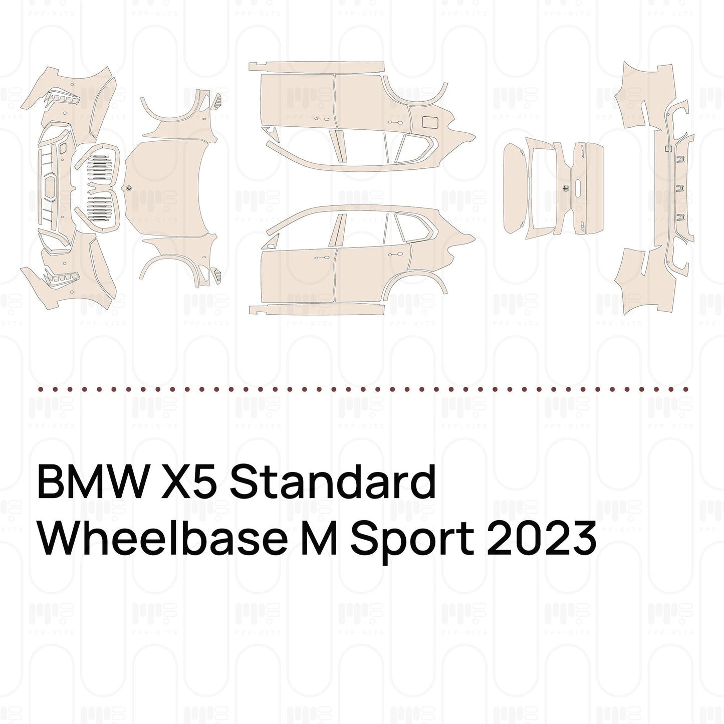 Pre-CutPPFBMWX5StandardWheelbaseMSport2023