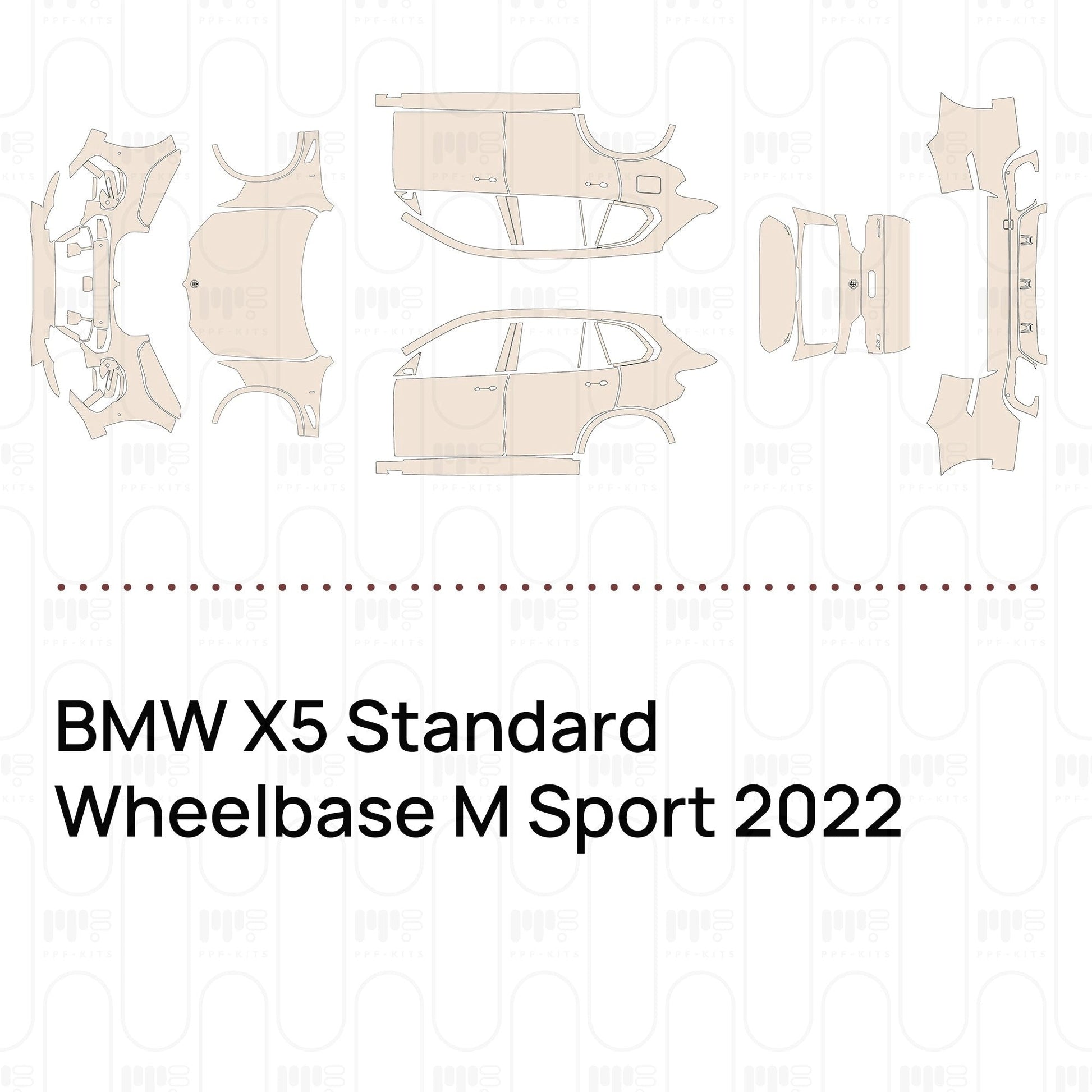 Pre-CutPPFBMWX5StandardWheelbaseMSport2022