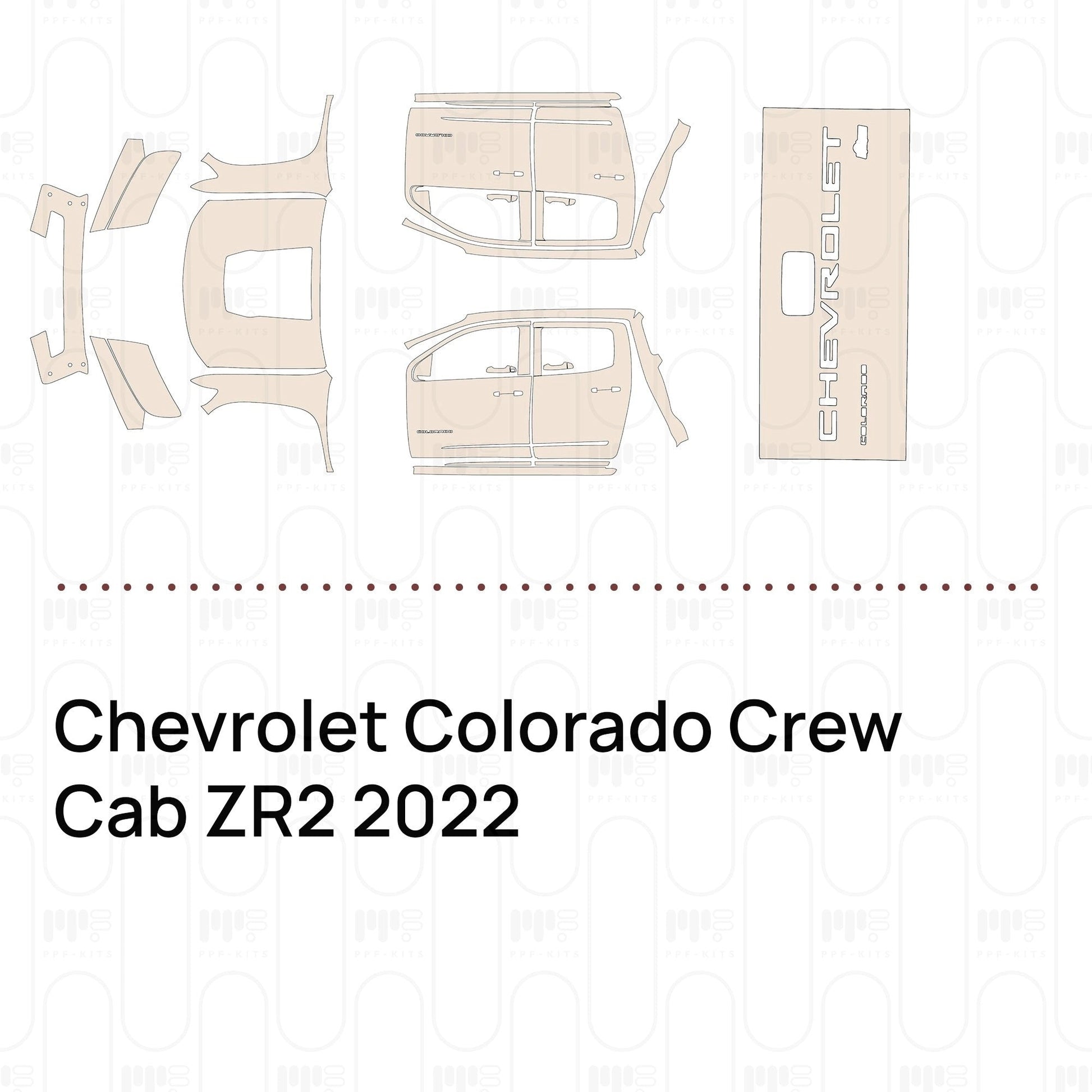 Pre-CutPPFChevroletColoradoCrewCabZR22022