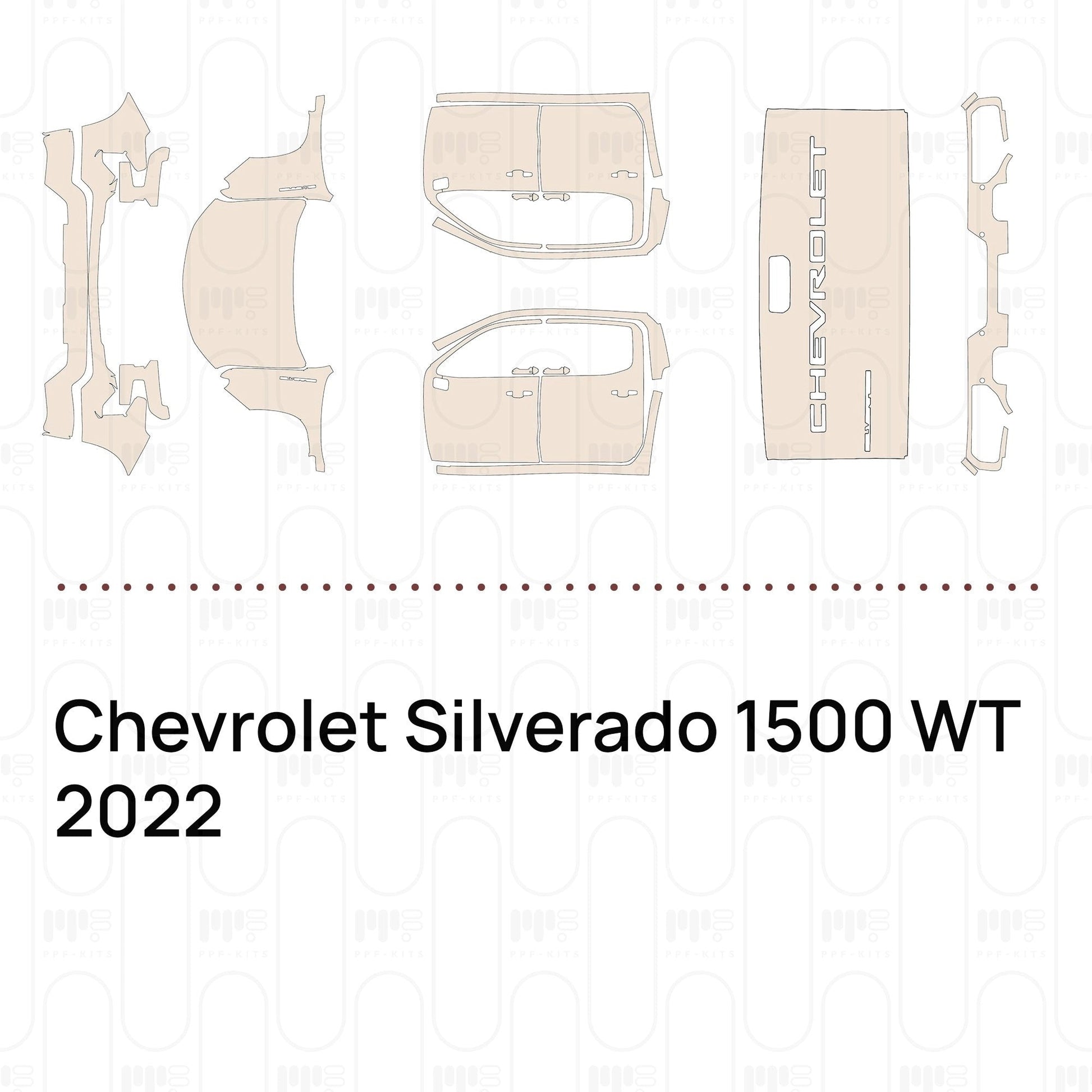 Pre-CutPPFChevroletSilverado1500WT2022