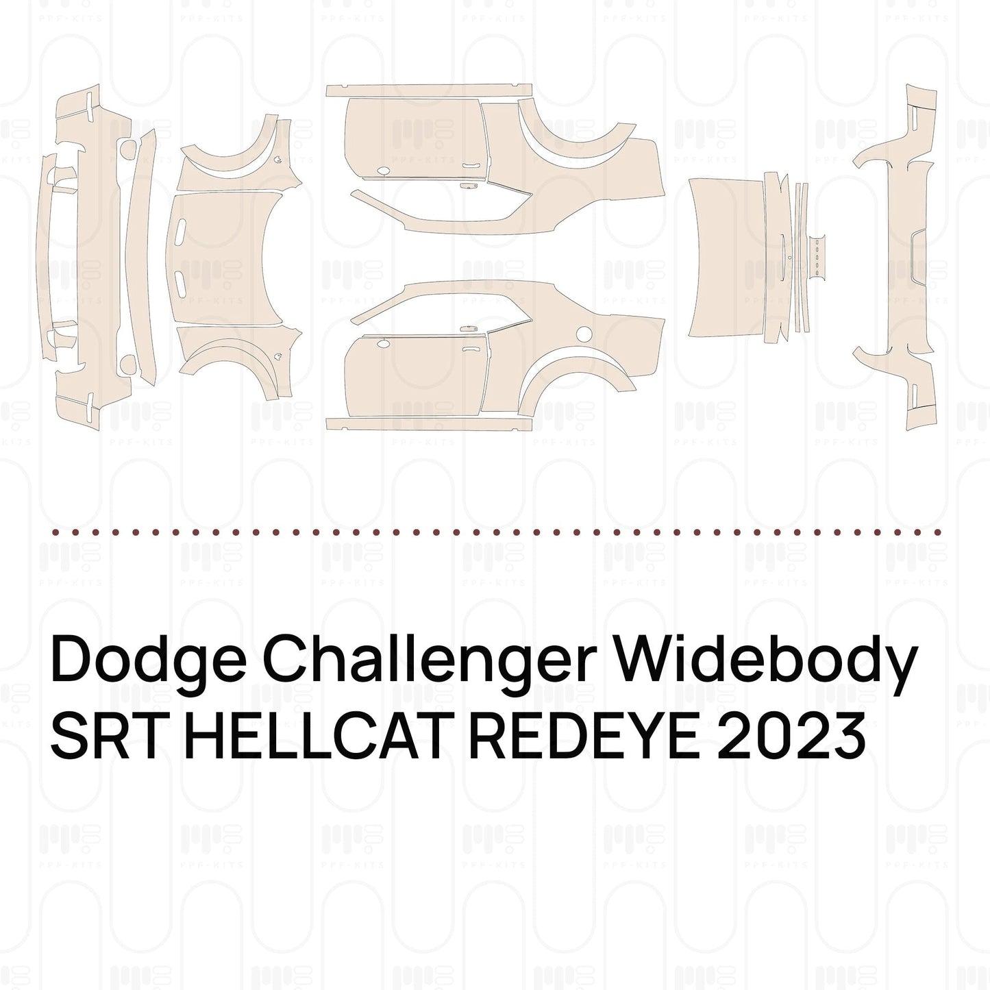 Pre-CutPPFDodgeChallengerWidebodySRTHELLCATREDEYE2023