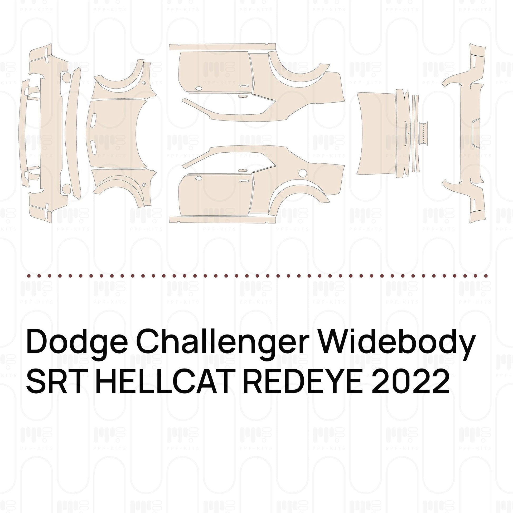 Pre-CutPPFDodgeChallengerWidebodySRTHELLCATREDEYE2022