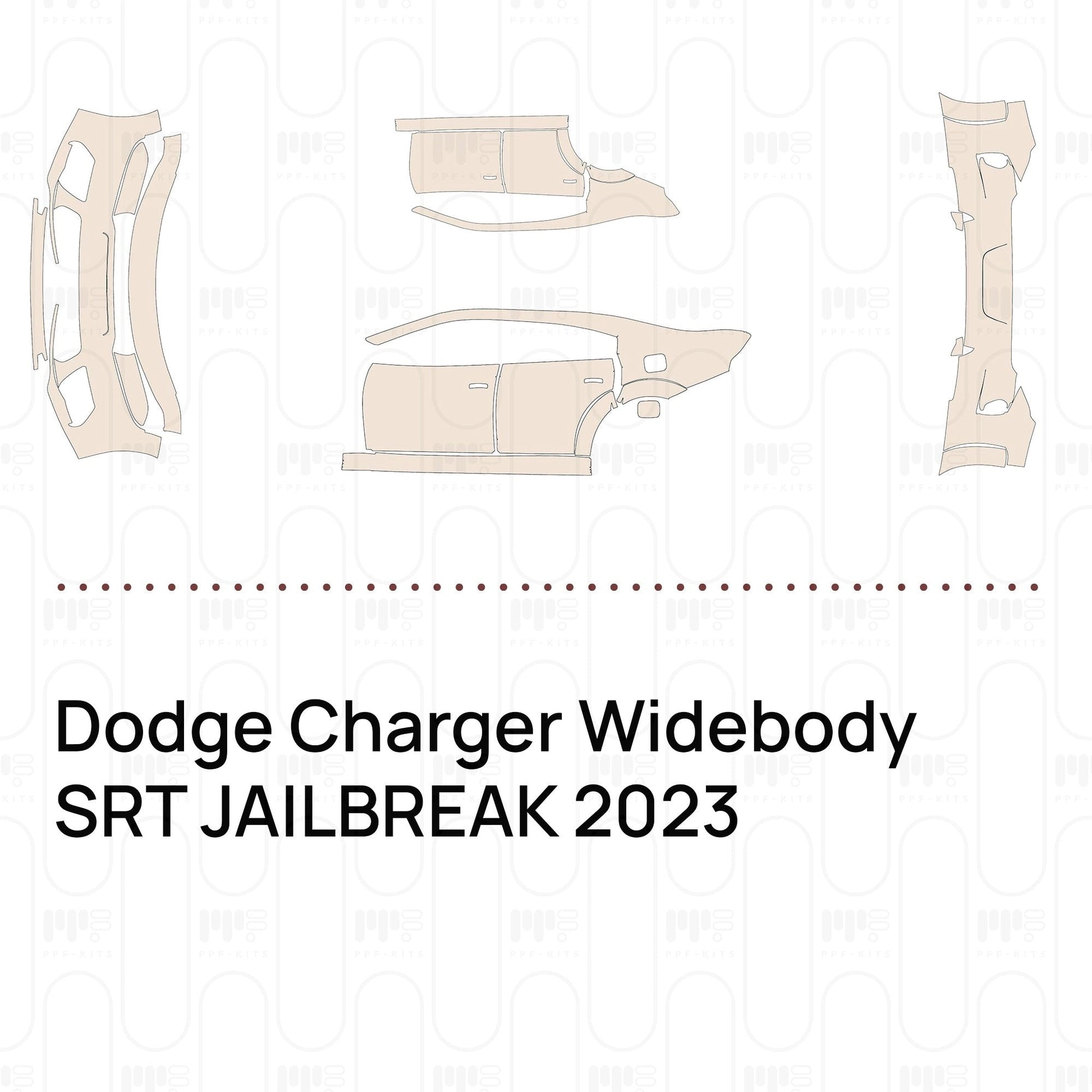 Pre-CutPPFDodgeChargerWidebodySRTJAILBREAK2023