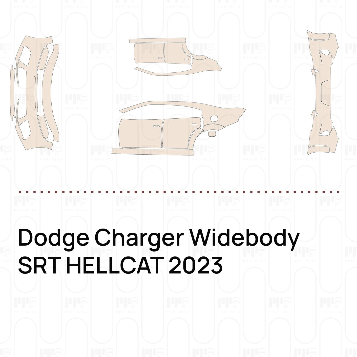Pre-CutPPFDodgeChargerWidebodySRTHELLCAT2023