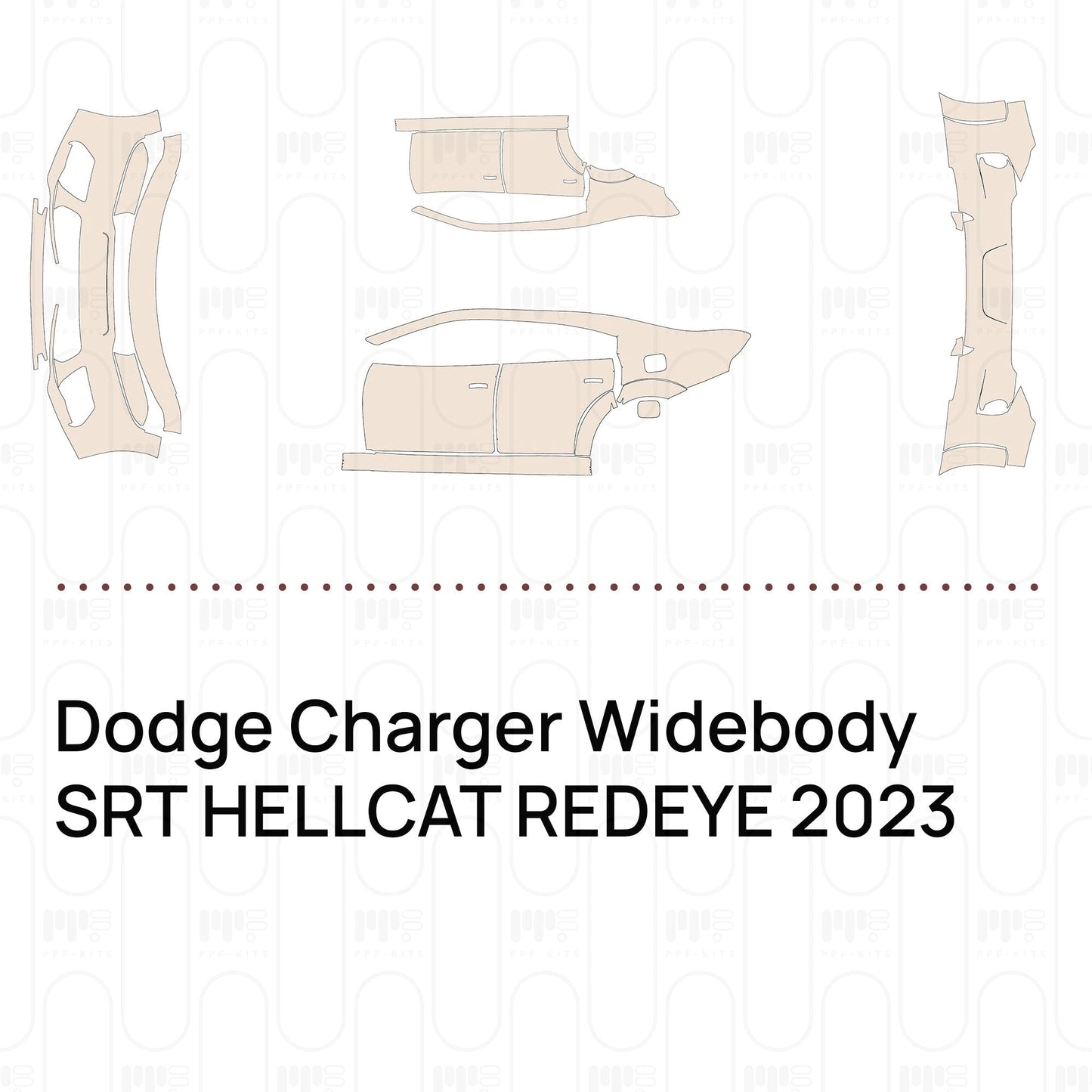Pre-CutPPFDodgeChargerWidebodySRTHELLCATREDEYE2023